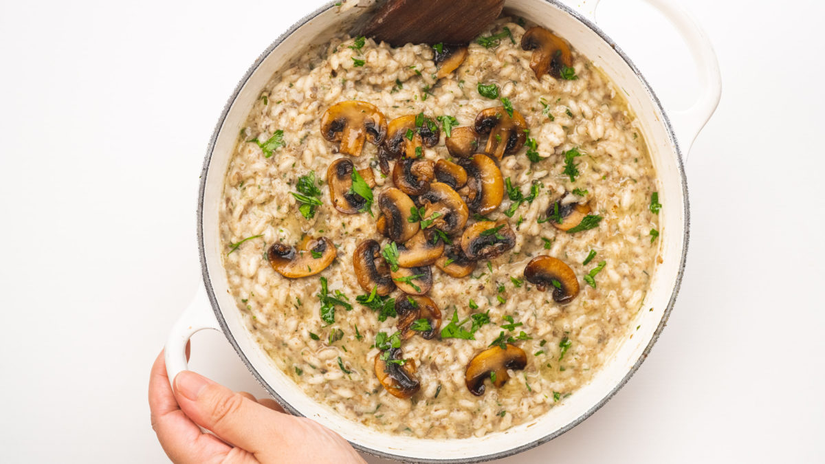 Easy Mushroom Risotto Homemade Cooking