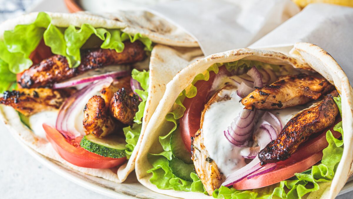 Greek Chicken & Whipped Feta Flatbreads - Homemade Cooking